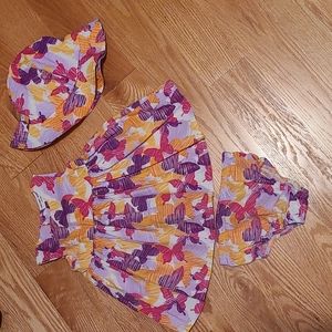 3 piece dress, hat and bloomers